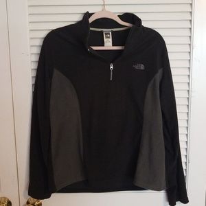 The North Face black &gray half-zip fleece
